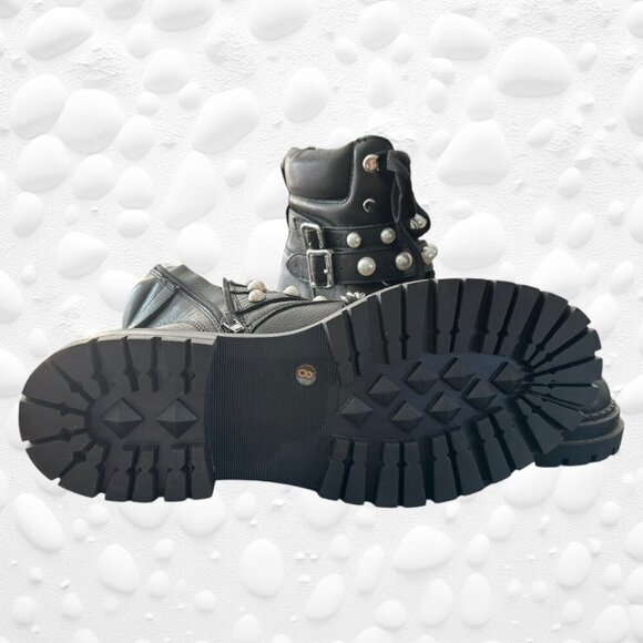 Design Lab Pearl/Chain Boots Size 8 NWT original box - Picture 12 of 13